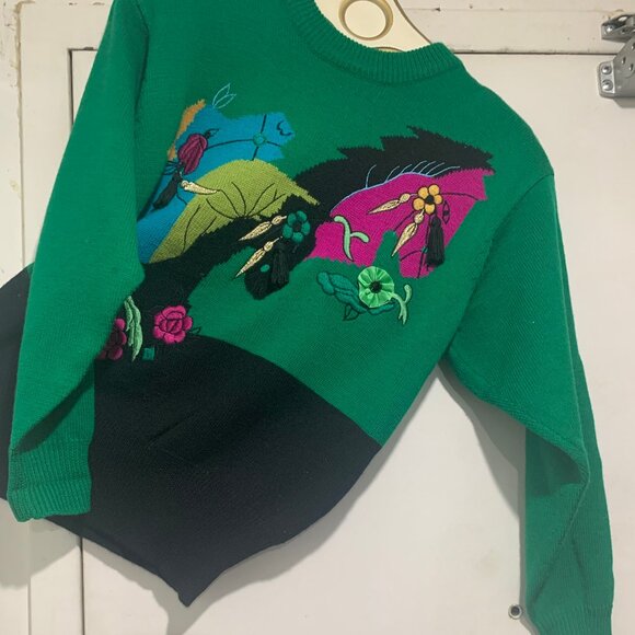 VINTAGE SPANNER KNITTED WOOL GRAPHIC SWEATERS SIZE L - Picture 7 of 12